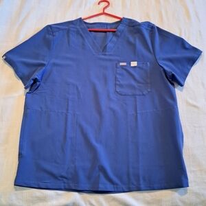 Figs women's or men's scrub top size XXL purply blue EUC